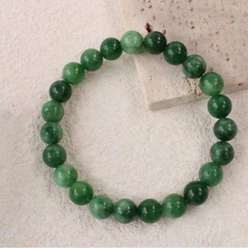 Elegant Jade Green Beaded Bracelet​